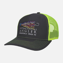 Load image into Gallery viewer, Intracoastal Angler - Lure Stitch Trucker - Charcoal/Neon - Richardson 112
