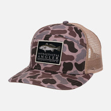 Load image into Gallery viewer, Intracoastal Angler Duck Camo Woven Trout Patch Tradesman Trucker
