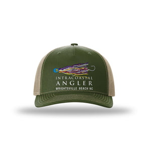IA Lure Stitch Hat - 112FP 5 Panel Trucker - Army Olive/Tan