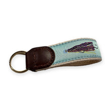 Load image into Gallery viewer, IA Lure Ribbon Keychain - Teal, lure side
