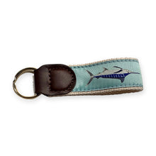 Load image into Gallery viewer, IA Lure Ribbon Keychain - Teal, marlin side
