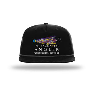 IA Lure Stitch Hat - 256 Umpqua Flatbill - Black W/ Black Rope
