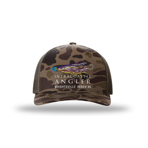 IA Lure Stitch Hat - 112PFP Printed 5 Panel Trucker - Bark Duck Camo/Brown