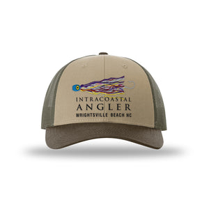 IA Youth Lure Stitch Hat - 115 Low Pro Trucker Small - Tan/Loden/Brown