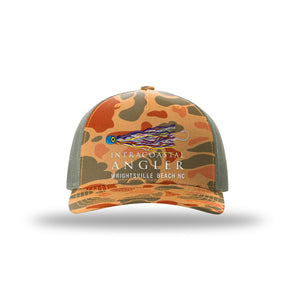 IA Lure Stitch Hat - 112PFP Printed 5 Panel Trucker - Sienna Duck Camo/Loden