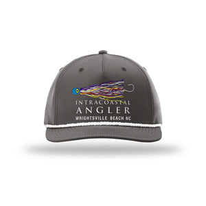 IA Lure Stitch Hat - 258 5-Panel Performance Rope - Dark Grey w/ White Rope