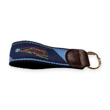 Load image into Gallery viewer, IA Lure Ribbon Keychain - Navy
