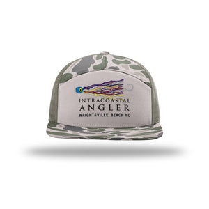 IA Lure Stitch Hat - 168P Printed 7 Panel Trucker - Marsh Duck Camo/Loden
