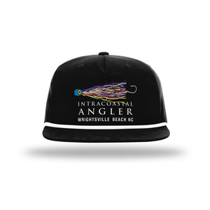 IA Lure Stitch Hat - 256 Umpqua Flatbill - Black W/ White Rope