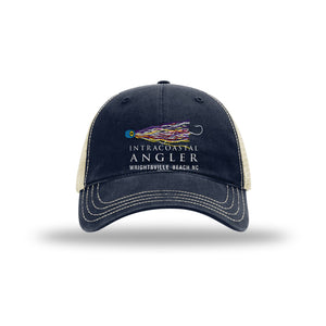 IA Lure Stitch Hat - 111 Unstructured Trucker - Navy/Khaki