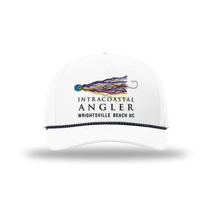 IA Lure Stitch Hat - 355 | Laser Perf Performance Trucker - White/Navy-Grey