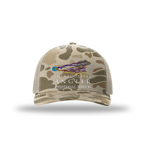 IA Lure Stitch Hat - 112PFP Printed 5 Panel Trucker - Harvest Duck Camo/Tan