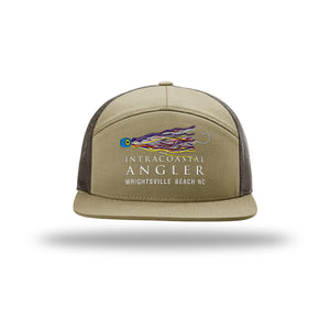 IA Lure Stitch Hat - 168 7-Panel Trucker - Khaki/Brown